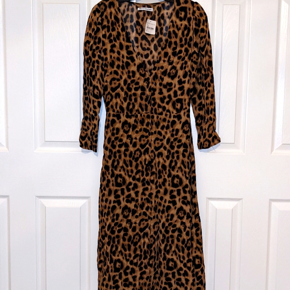 Reformation ALMA dress in leopard size 4